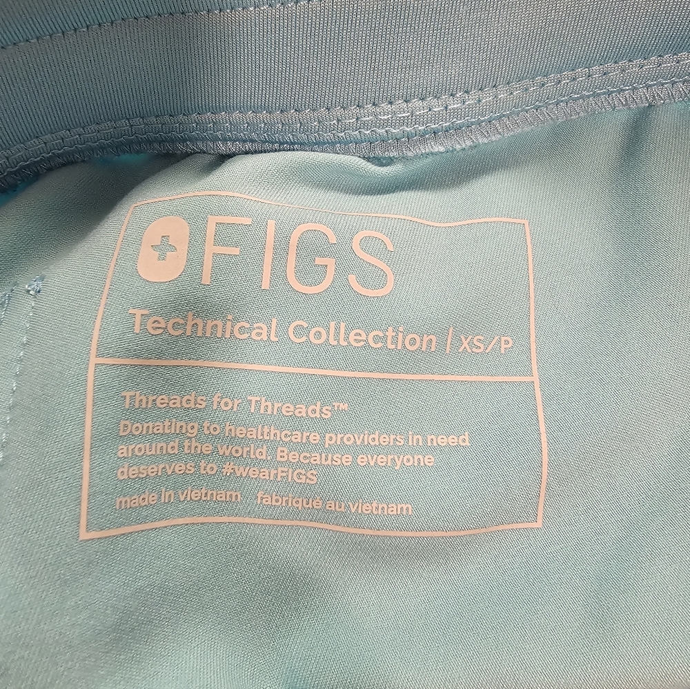 FIGS Women's Zamora Jogger Scrub Pants - Neon Blue Sz: XS - Picture 14 of 14